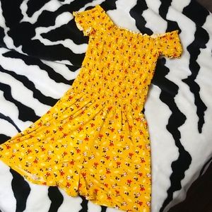 Floral Bluenotes Off The Shoulder Jumper Dress